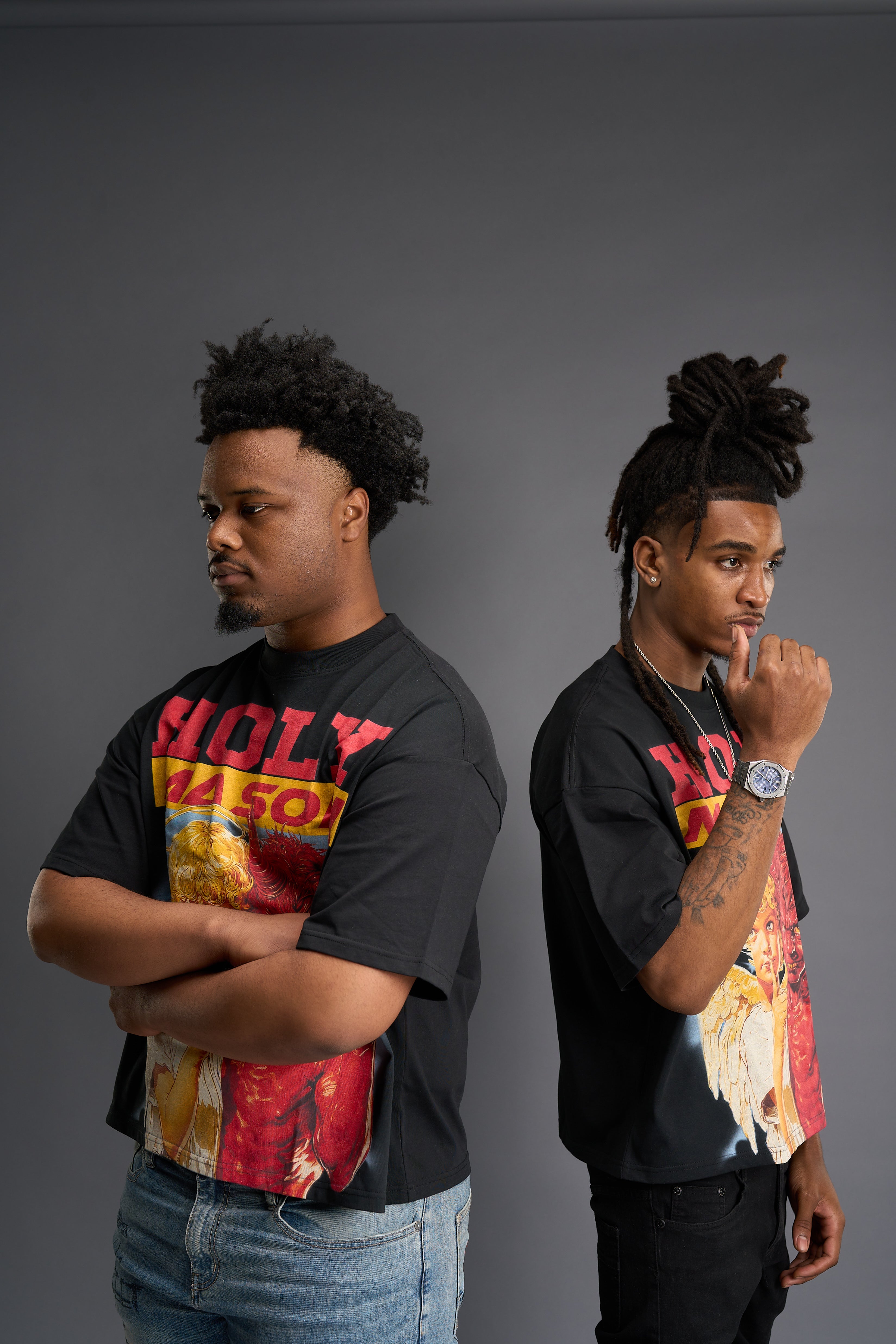 HOLY MASON “REBELLIOUS” BOXY FIT TEE (BLACK)